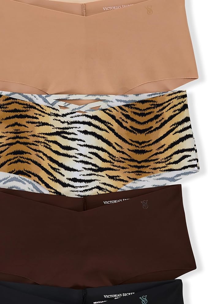 Комплект трусов Victoria's Secret Women's No Show Cheeky Underwear Minimal Coverage,5 штук, животный принт — фото 2