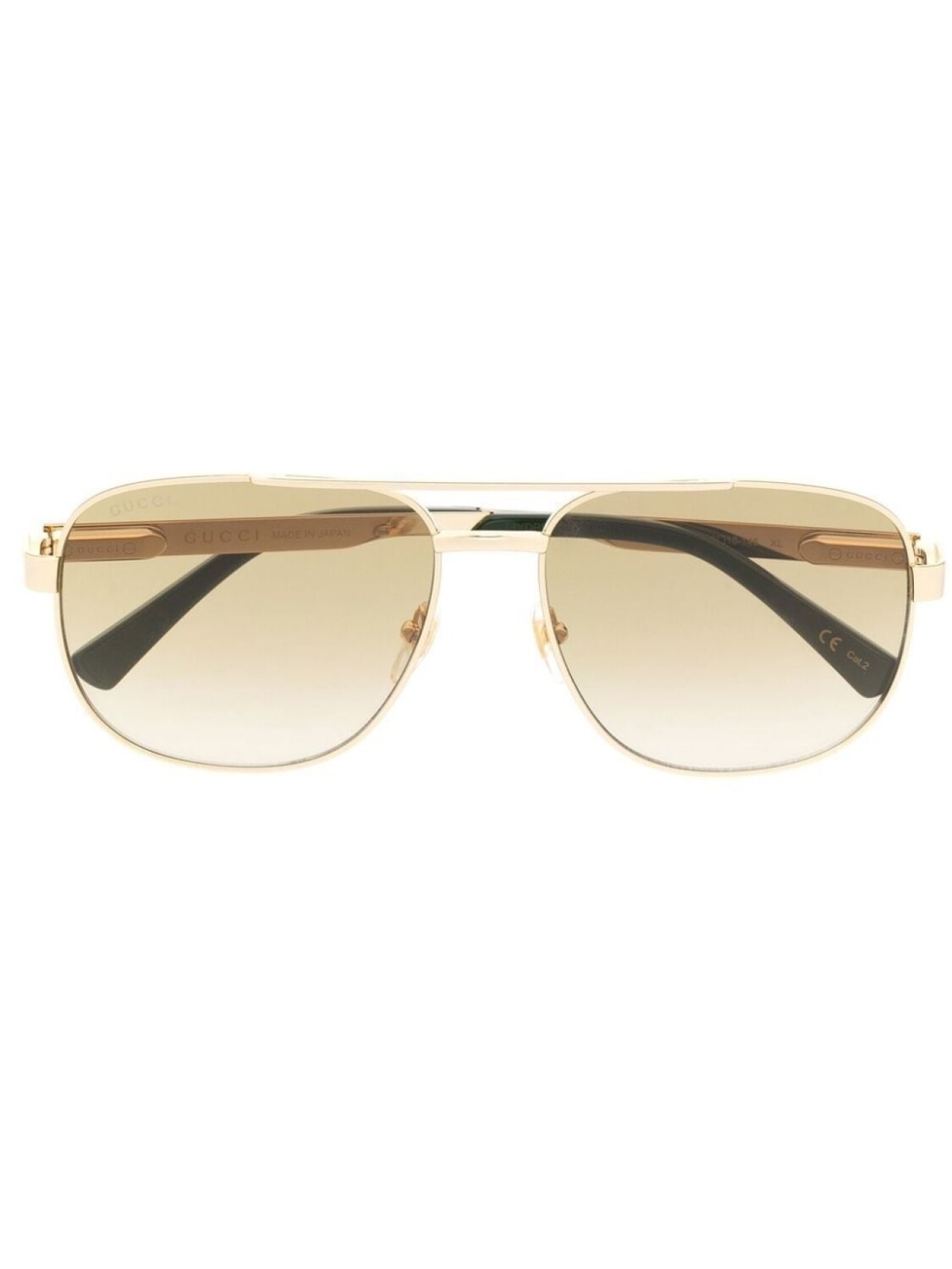

Gucci Eyewear солнцезащитные очки-пилоты с логотипом, золотистый