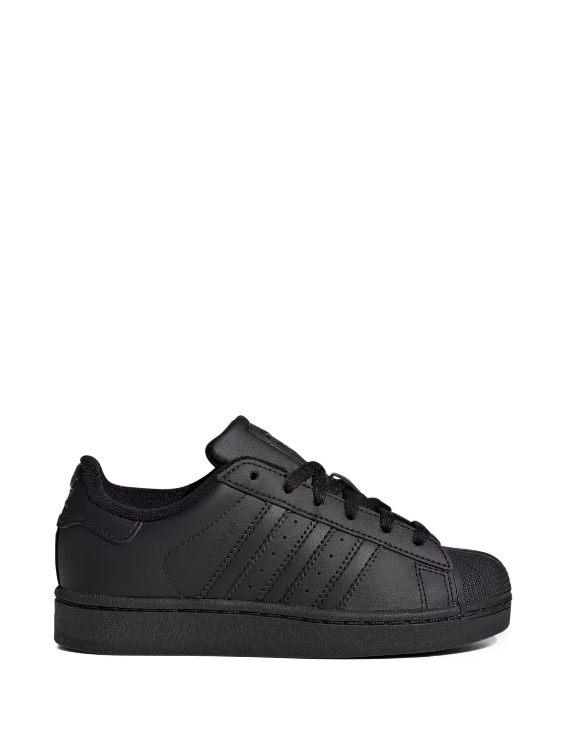 Детские кеды Superstar II кожаные Adidas, черный — фото 2