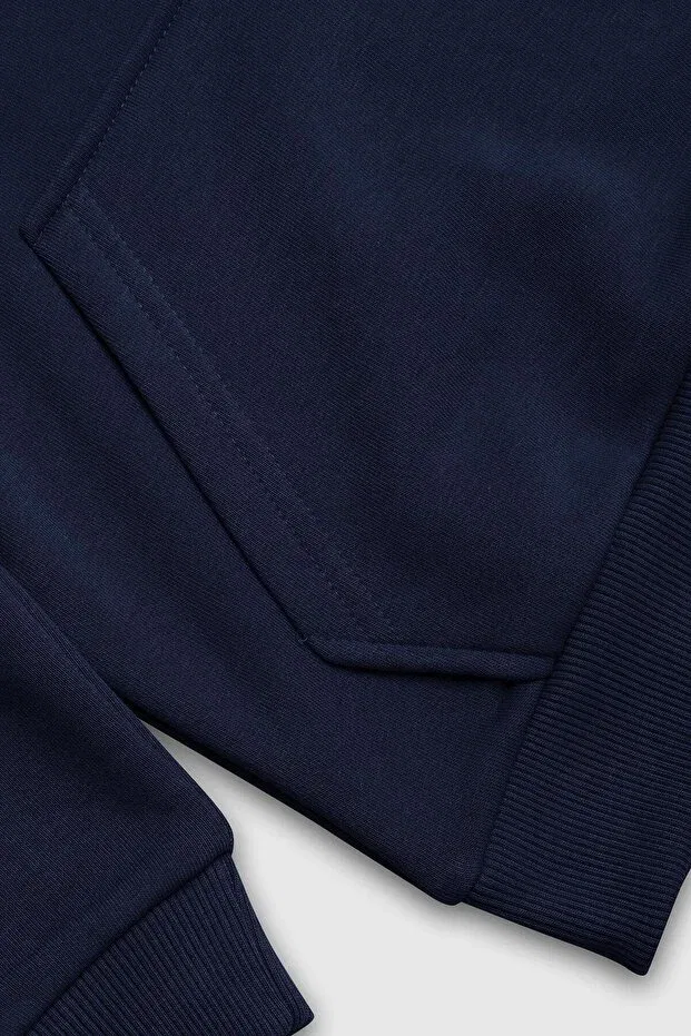 Детская толстовка для мальчиков с капюшоном United Colors Of Benetton, Navy Blue — фото 4
