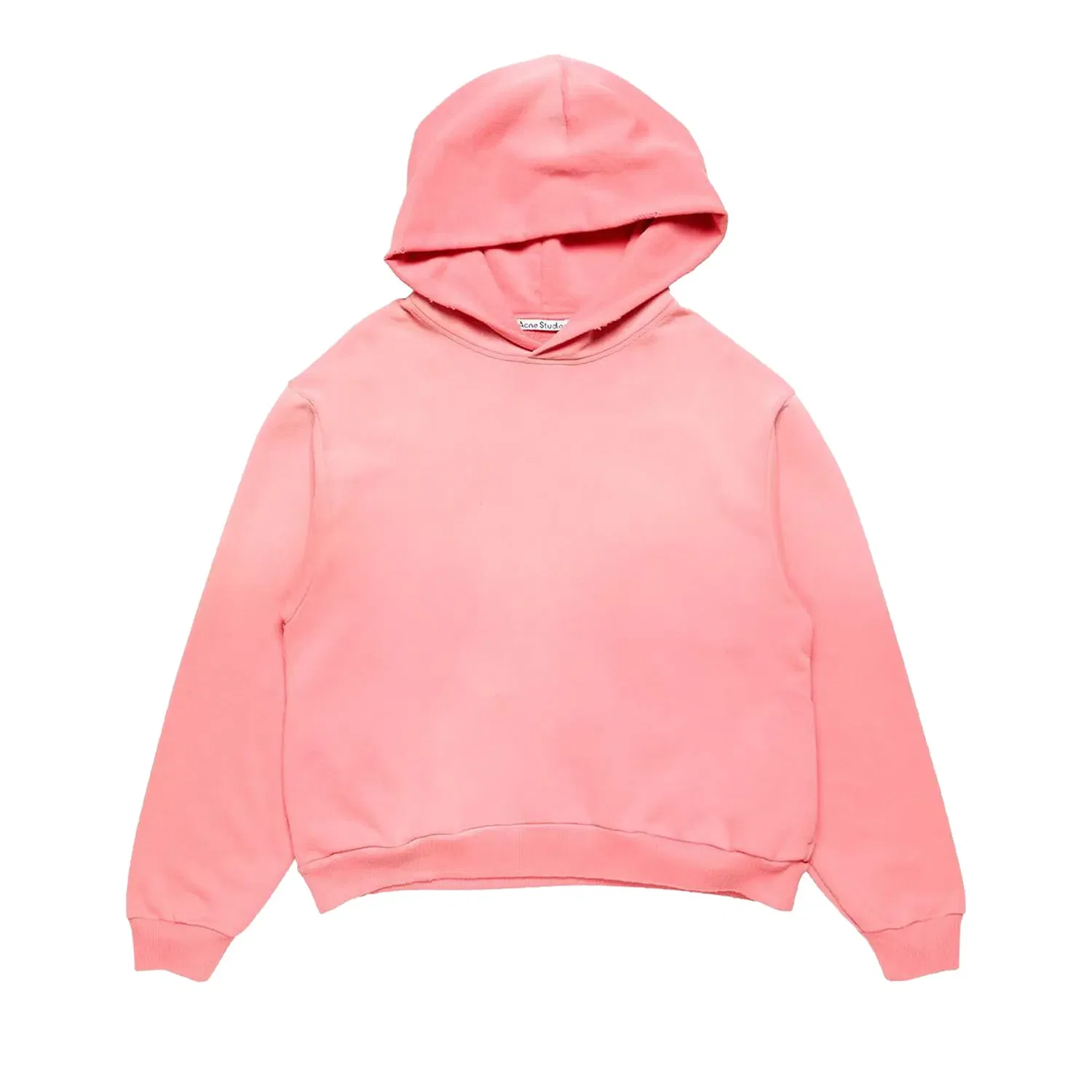 Толстовка Acne Studios Fleece Logo Hoodie, розовый