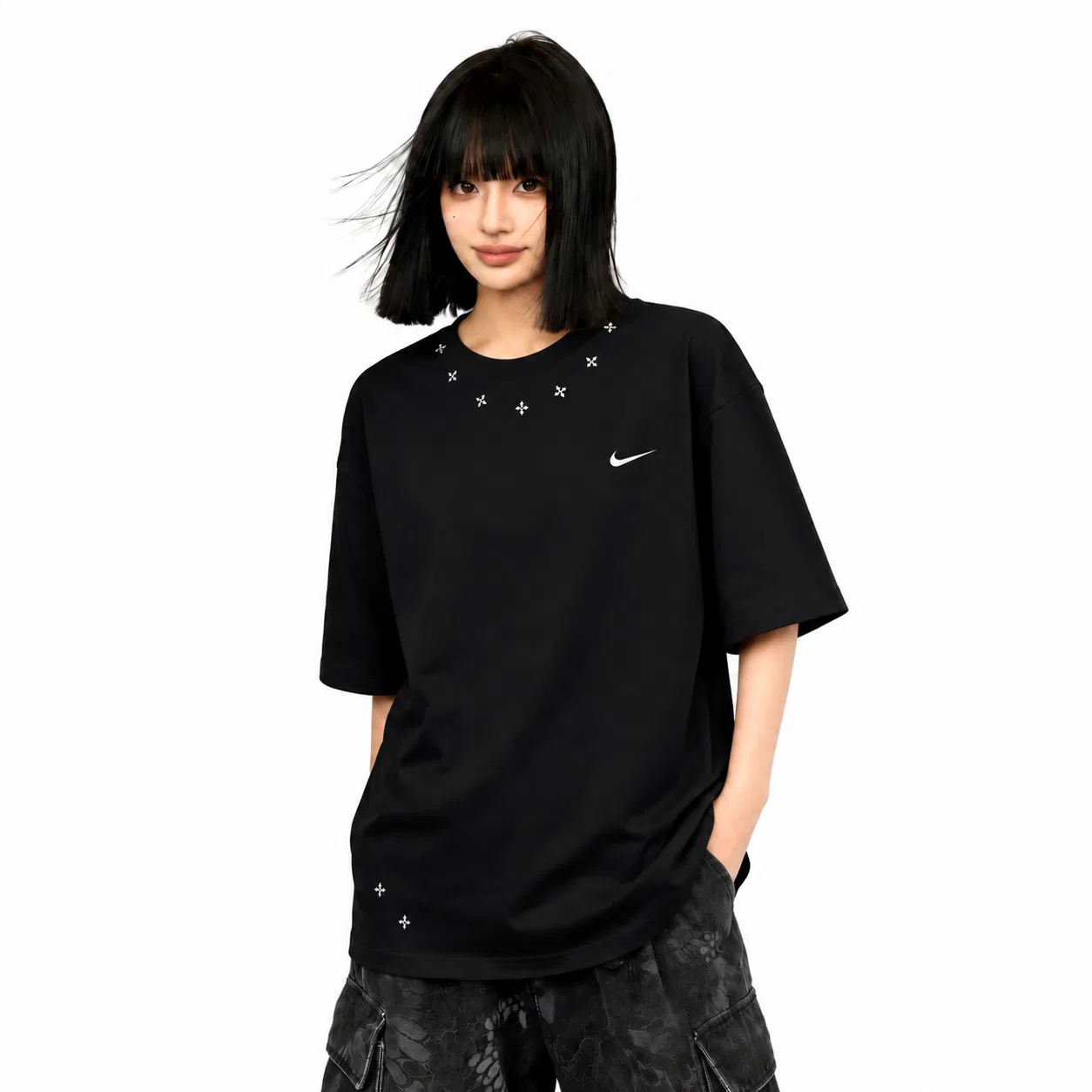 Футболка с круглым вырезом Nike Sportswear Metro, Black — фото 4