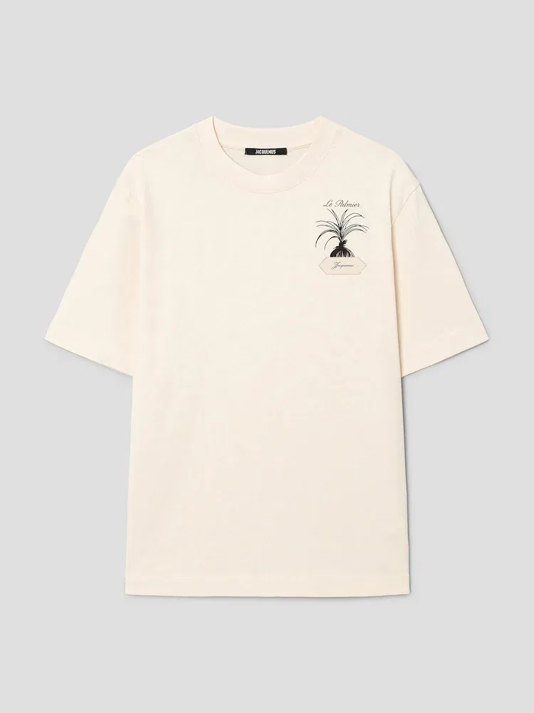 Футболка с принтом Palmier JACQUEMUS, Ivory