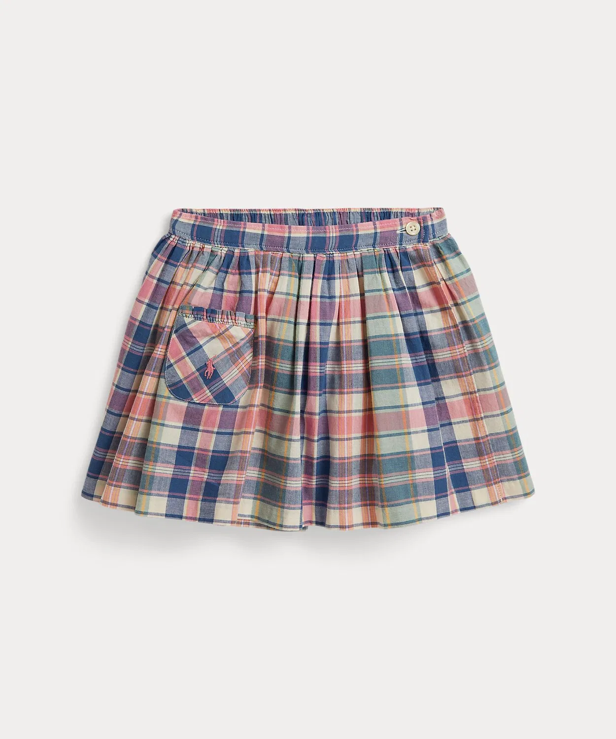 Детская юбка-шорты хлопковая в клетку с запахом Polo Ralph Lauren Childrenswear, Multi