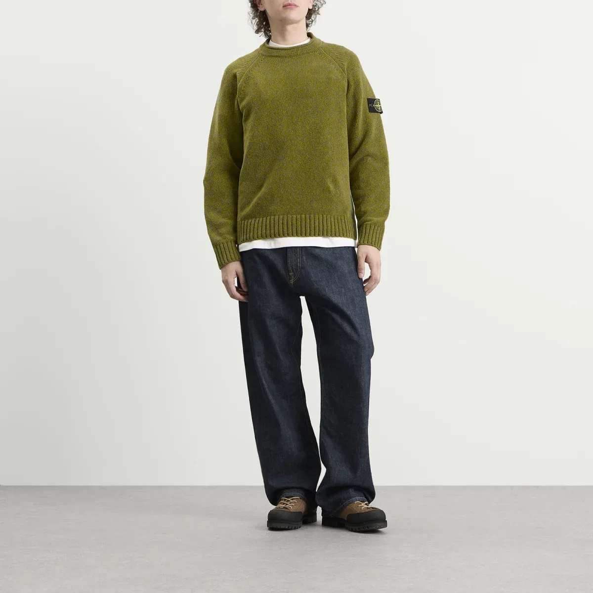 Джемпер из хлопкового футера Mouline Cotton Chenille Stone Island, Cactus Melange — фото 4