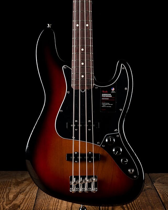 

Гитара Fender American Performer Jazz Bass, солнечные лучи