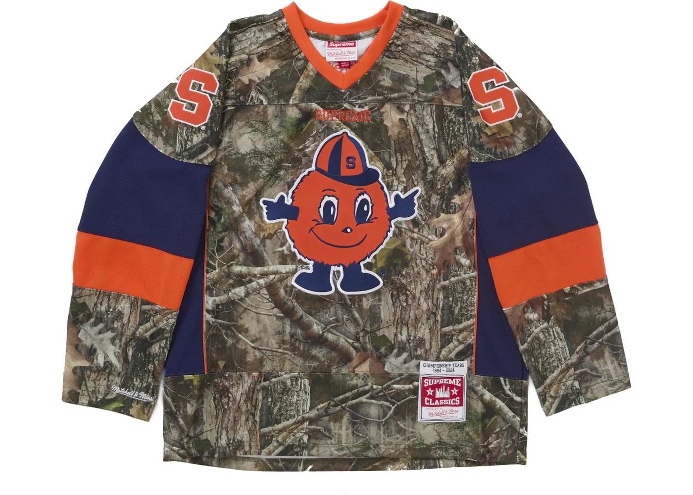 Мужская хоккейная джерси с камуфляжным принтом Supreme Mitchell & Ness, Woodland Camo