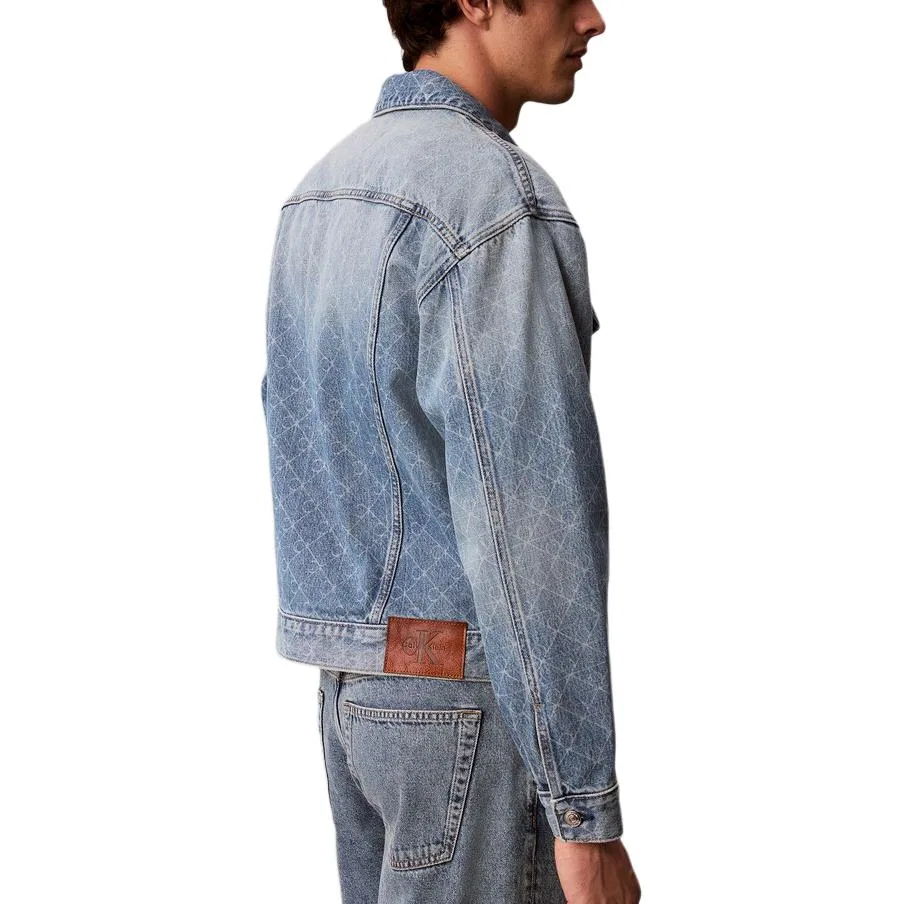 Мужская джинсовая куртка Calvin Klein, прямой крой, EQC-Denim Blue — фото 3