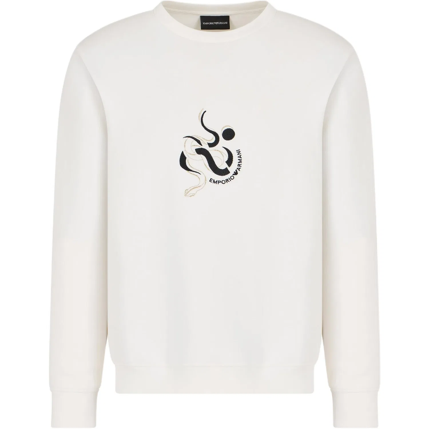Мужской свитшот с принтом Year Of The Snake Spring Festival Limited Edition Collection EMPORIO ARMANI, Light White