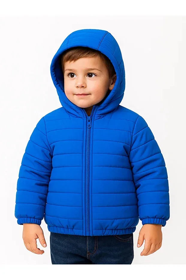 Детское пальто для девочек с длинным рукавом Tiny Trek Midu & Fun, Blue — фото 3