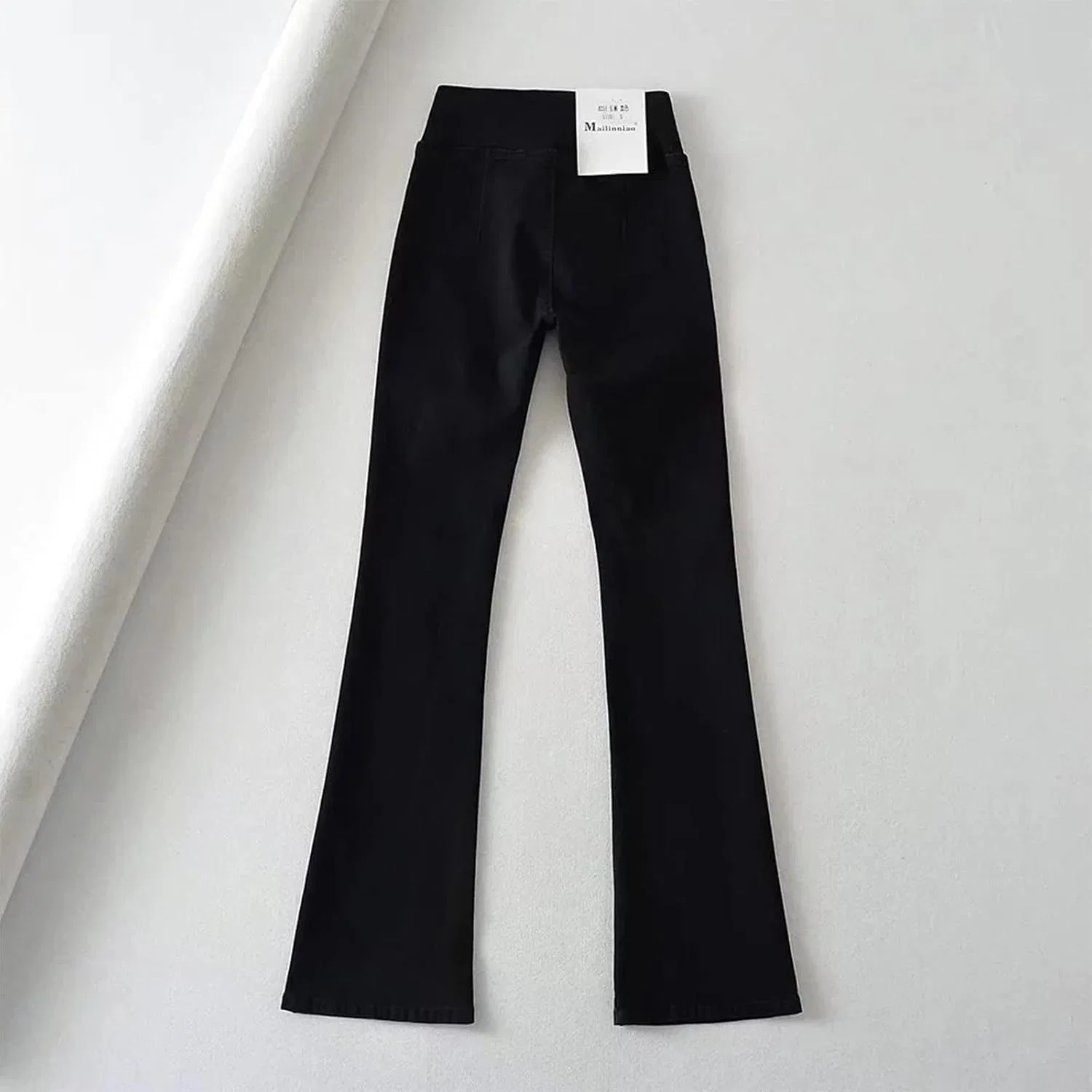 Женские джинсы с высокой посадкой, модель Trendy Waist, чёрный — фото 2