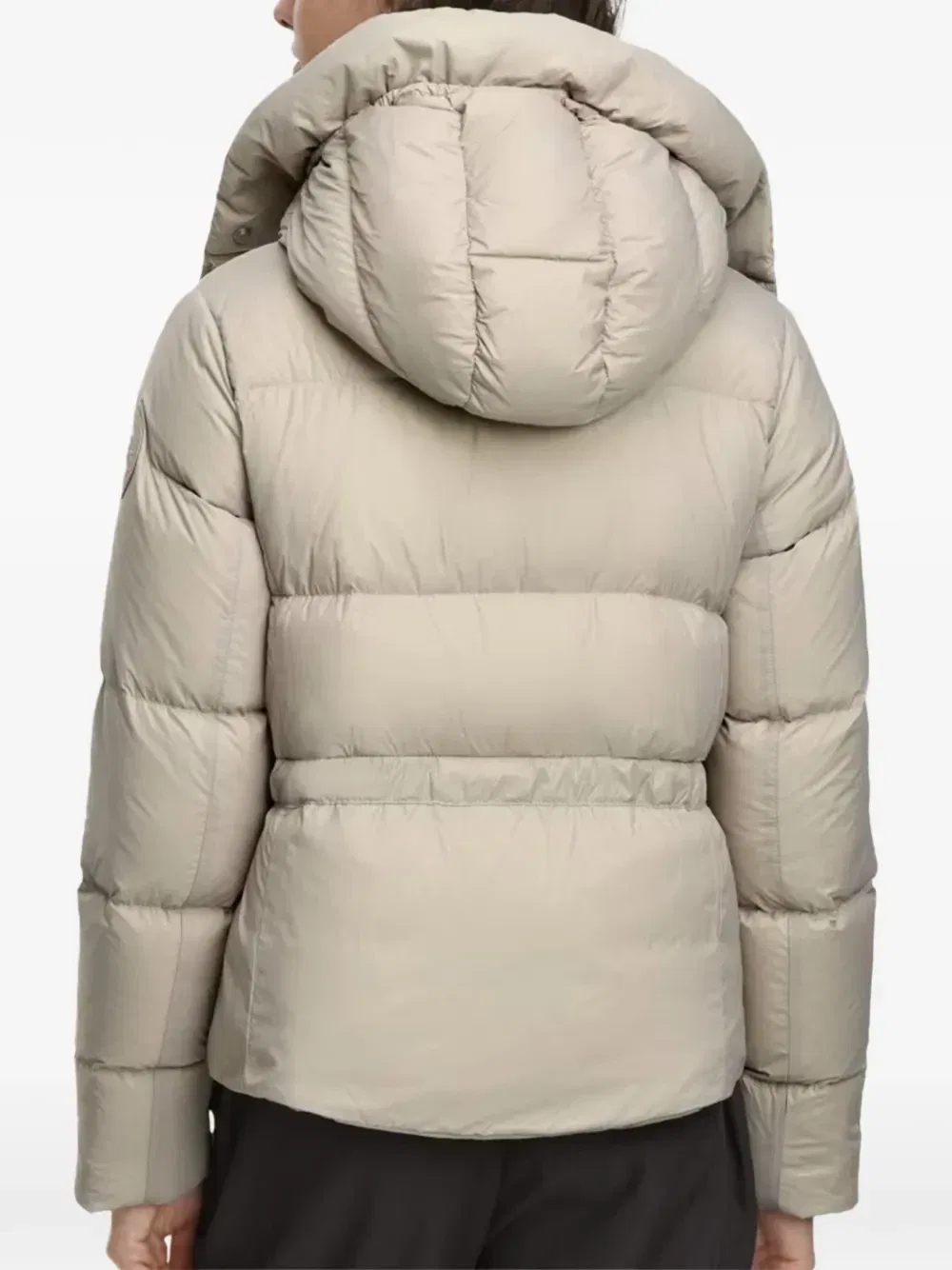 Куртка с капюшоном, кулиской на талии и завязками Монтгомери Canada Goose, бежевый — фото 4