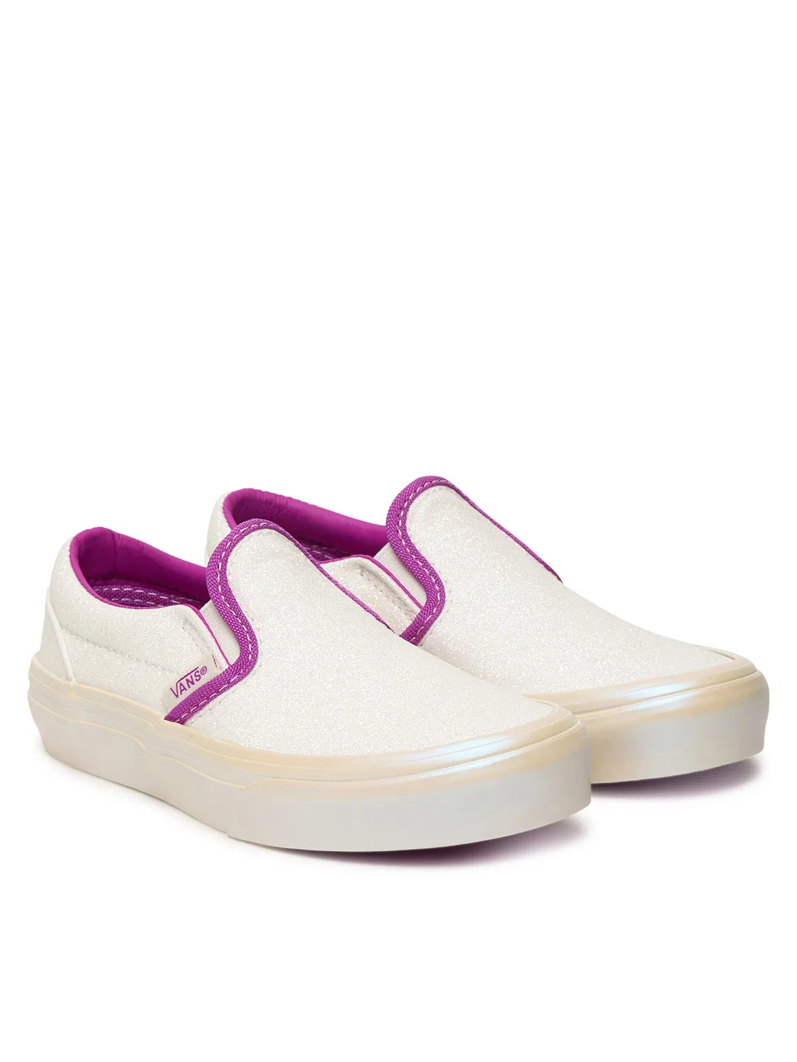 Тканевые кроссовки для девочки Classic Slip-On Vans, кремовый — фото 2