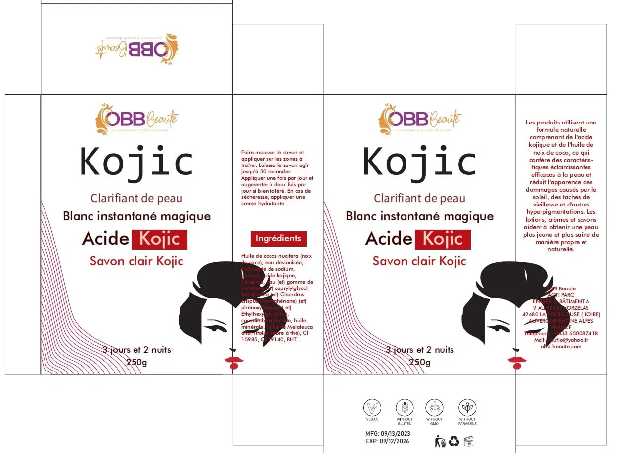 Твердое мыло Kojic Soap с лимонной кислотой OBBBeauté 250г — фото 2