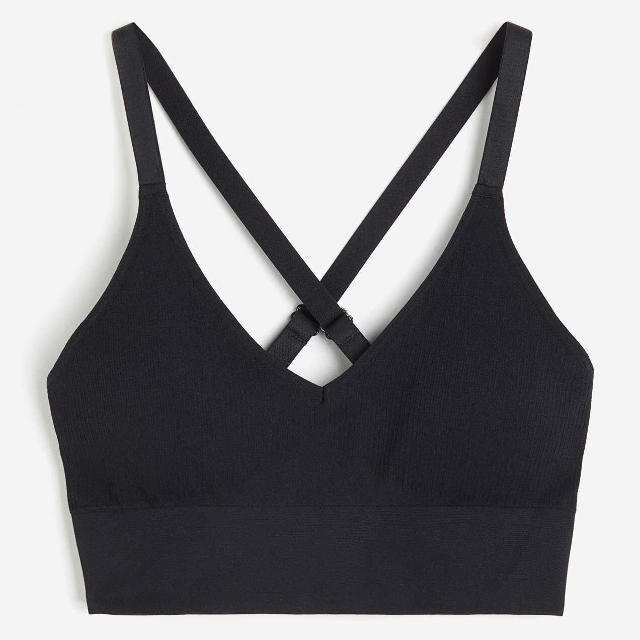 

Спортивный бюстгальтер H&M DryMove Medium Support, черный