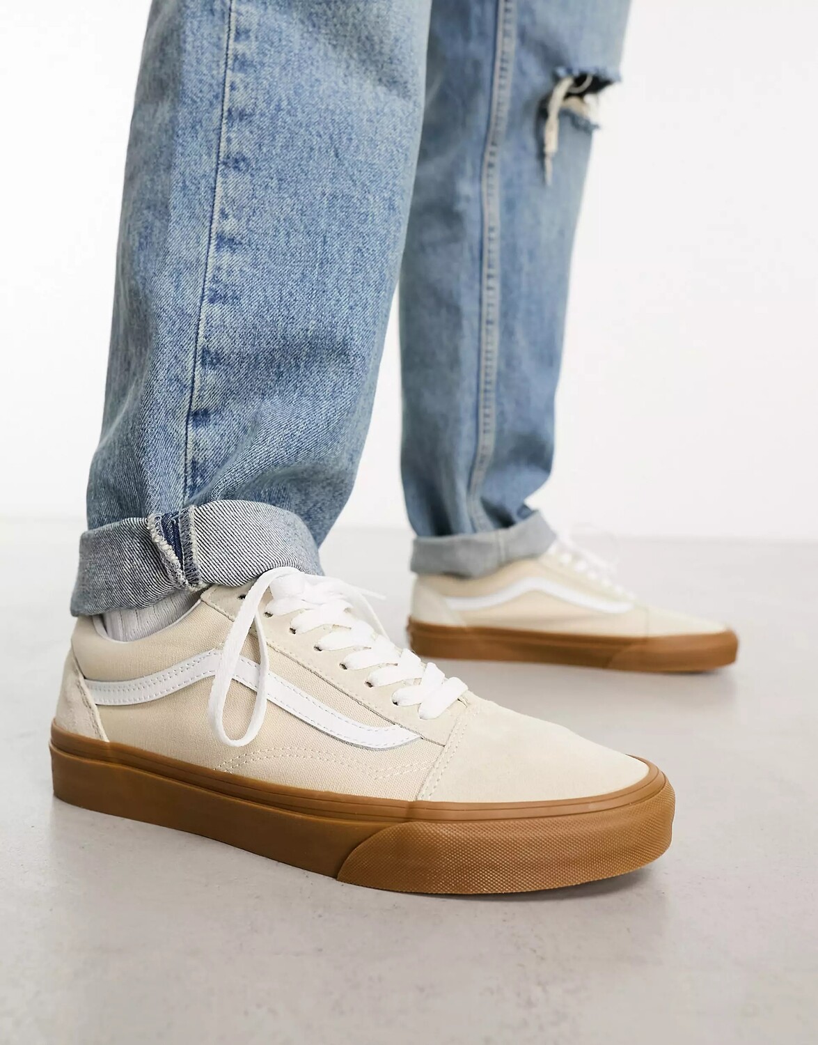 

Кроссовки Vans Old Skool With Gum Sole, бежевый, Бежевый;серый, Кроссовки Vans Old Skool With Gum Sole, бежевый
