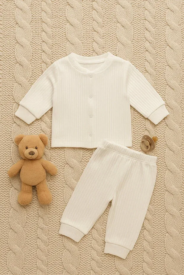 Детский комплект из хлопка для новорожденных Can Baby, White