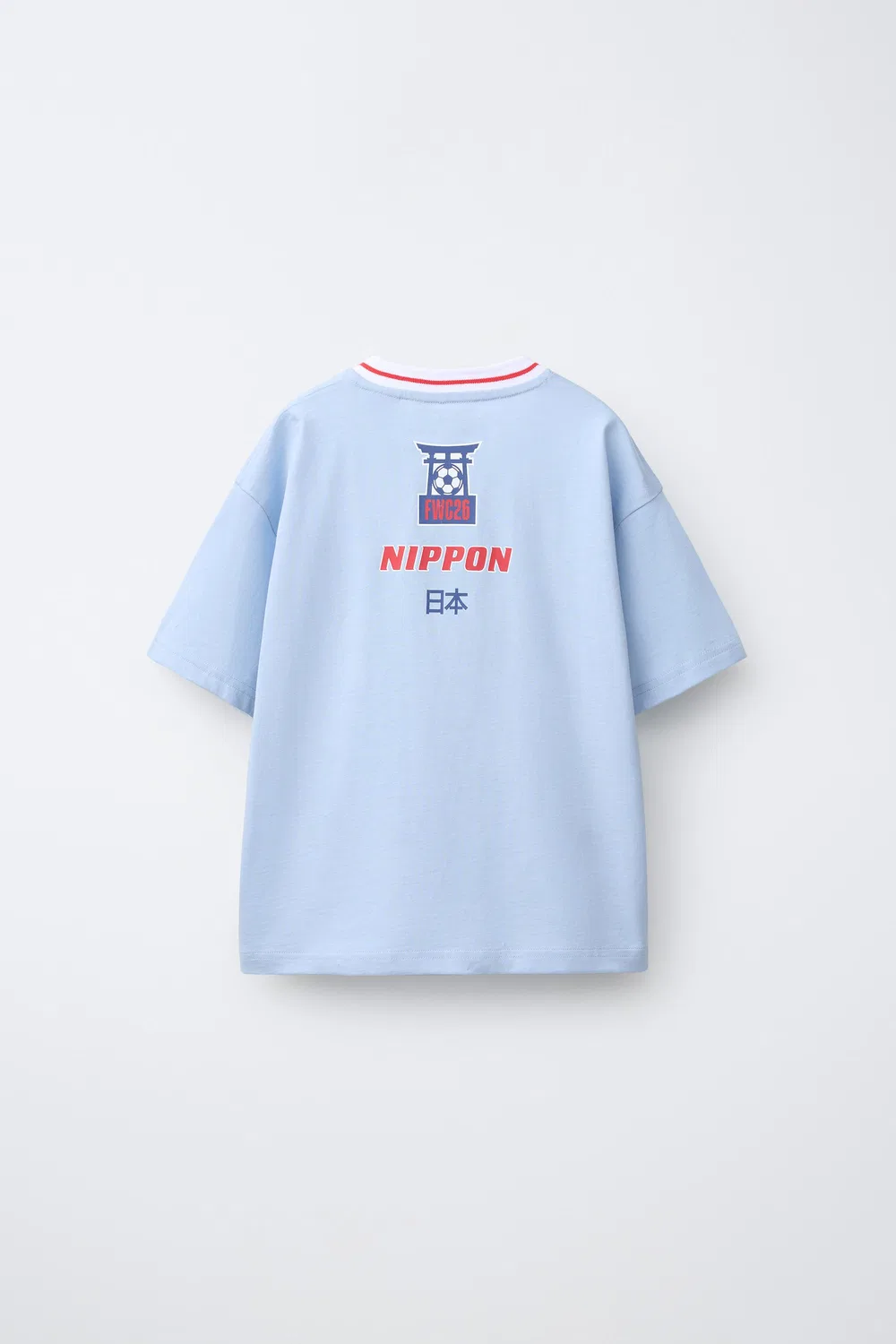 Футболка с принтом Чемпионата мира по футболу FIFA 2026, Япония ZARA, Sky Blue — фото 2
