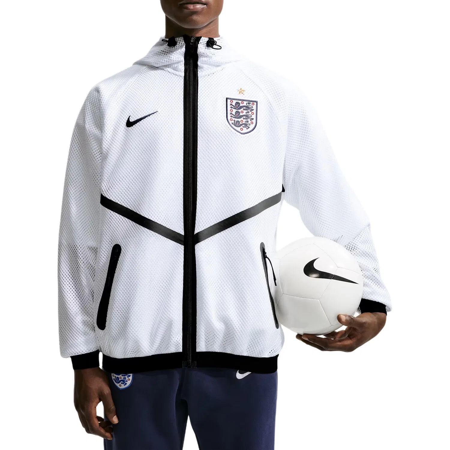 Мужская куртка с принтом England Dri FIT Nike, White
