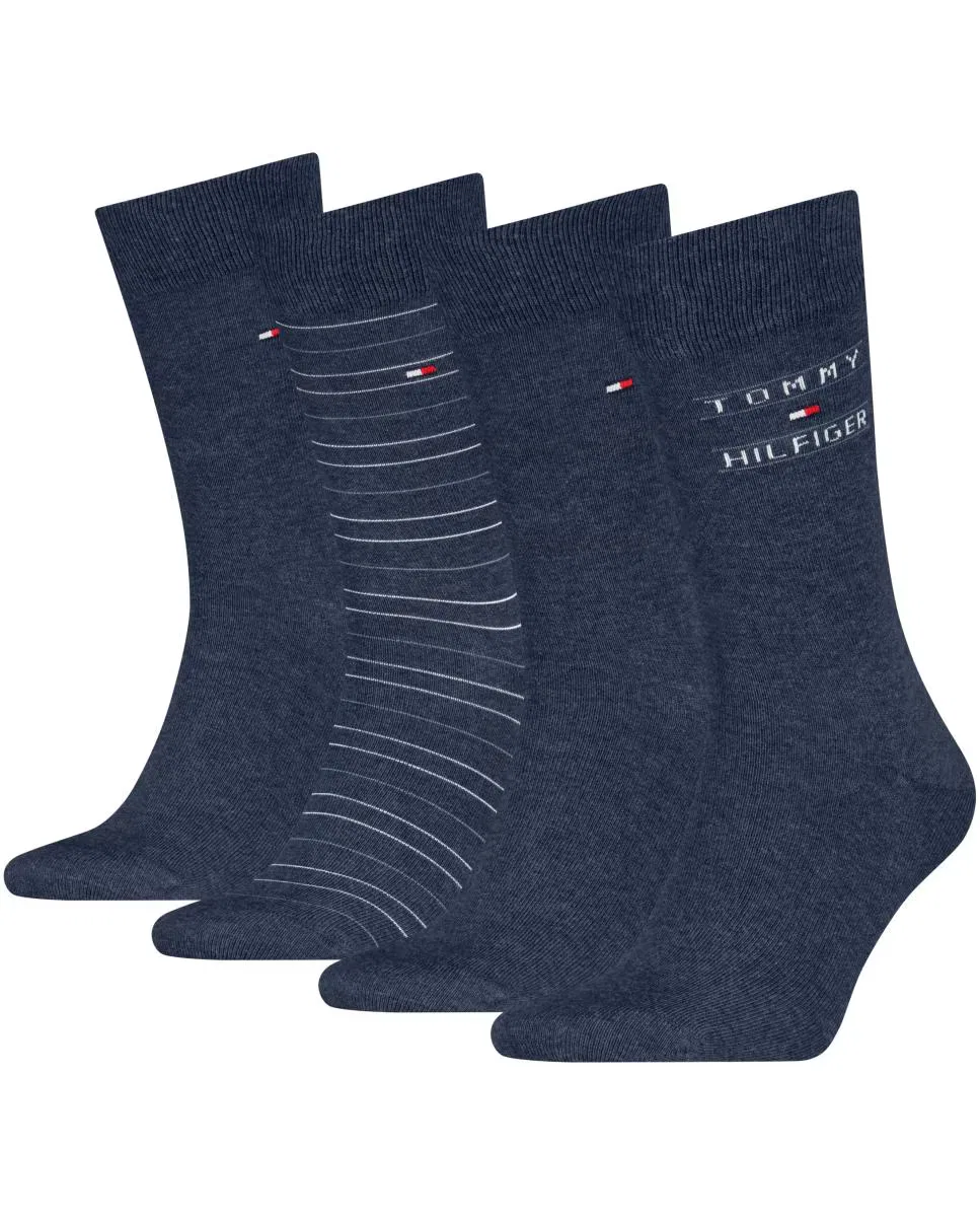 Мужские носки, комплект из 4 шт., Clásicos, Tommy Hilfiger, синий — фото 3