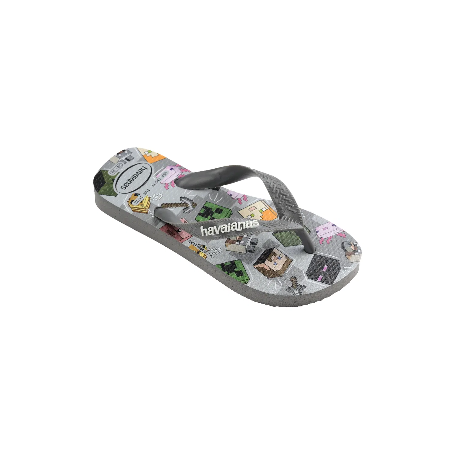 Шлепанцы для детей Minecraft Havaianas, серый — фото 2