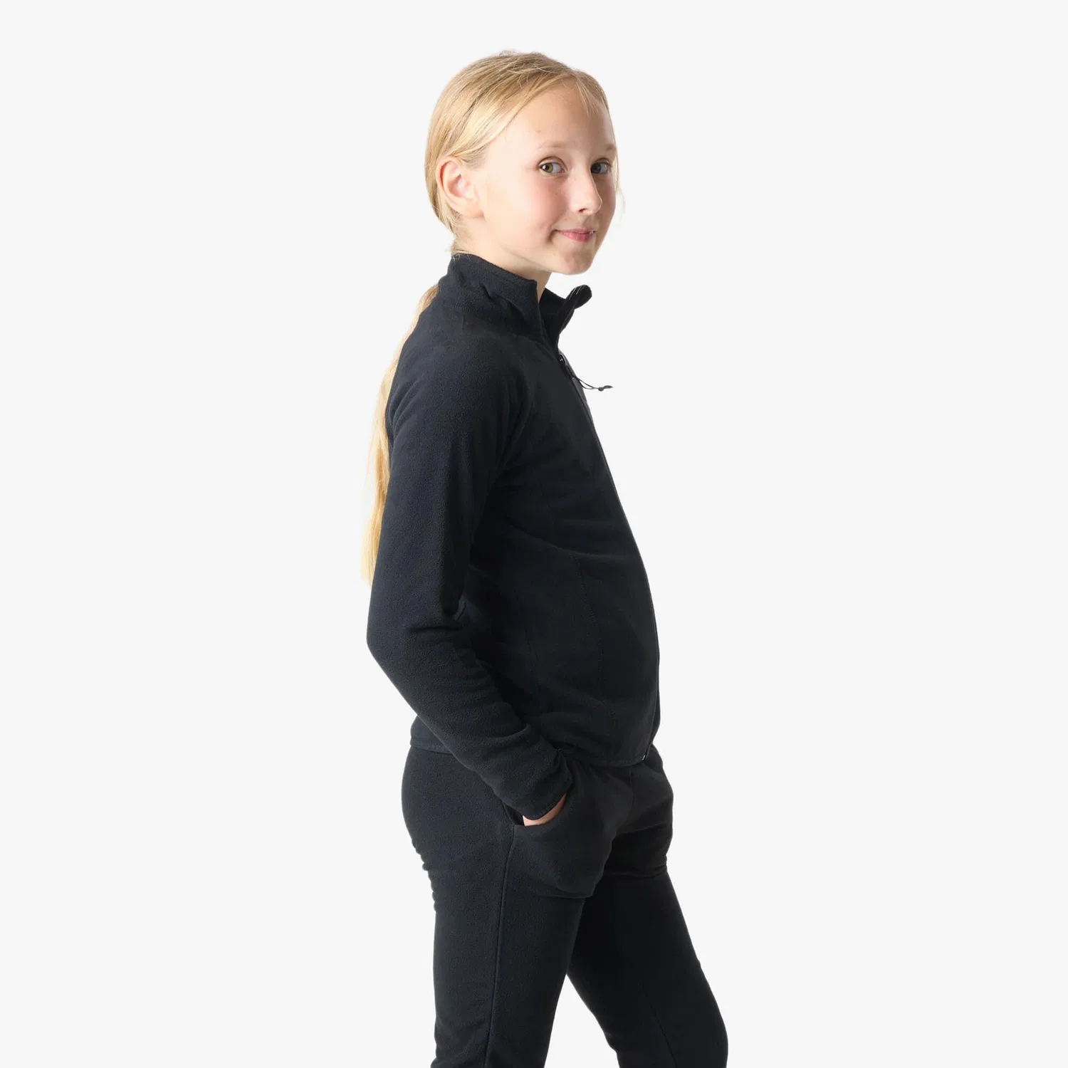 Детская флисовая куртка Geilo II Hiking Fullzip Swedemount, Schwarz — фото 4