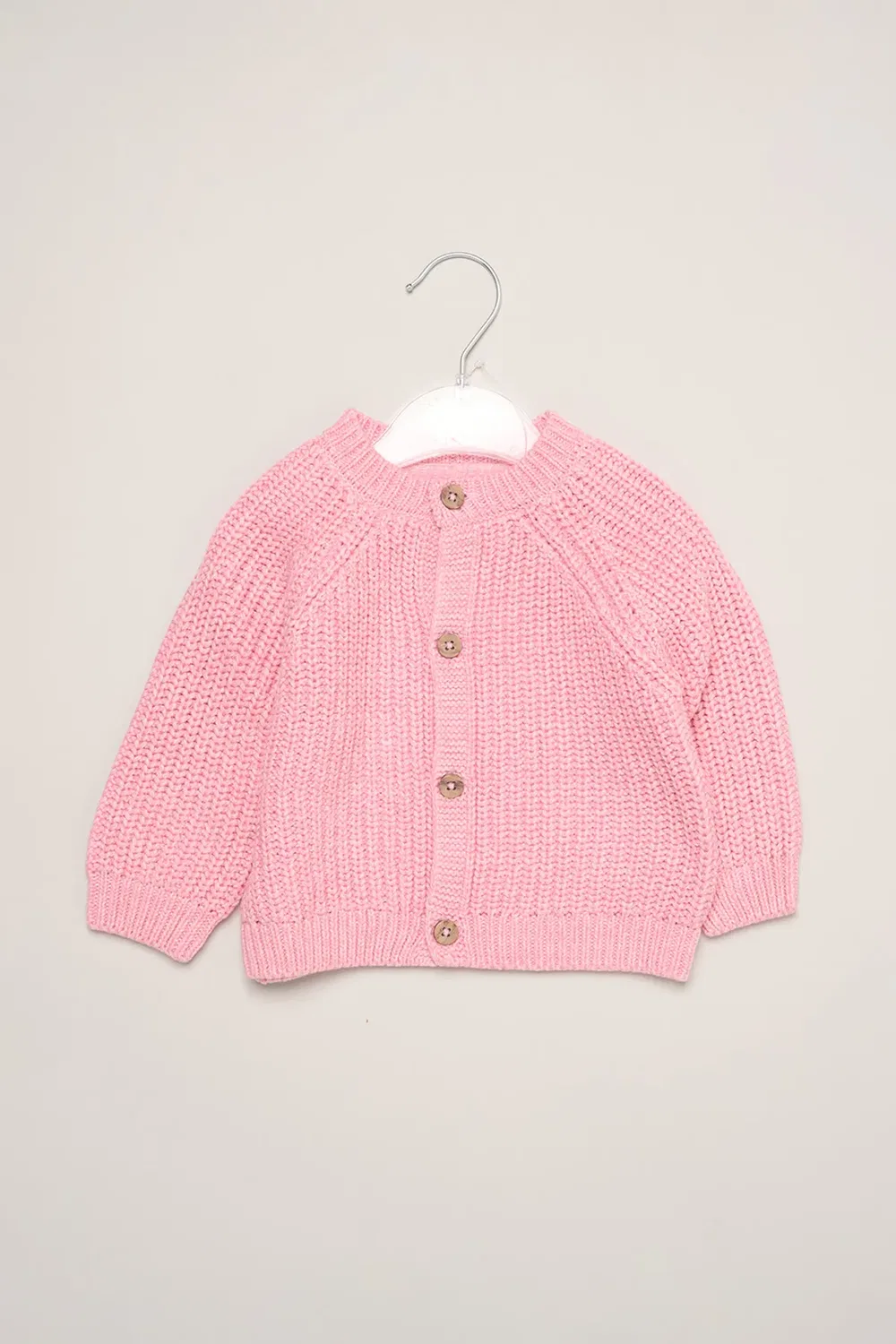 Детский вязаный кардиган с вышивкой Little Love Rock A Bye Baby, Pink — фото 4