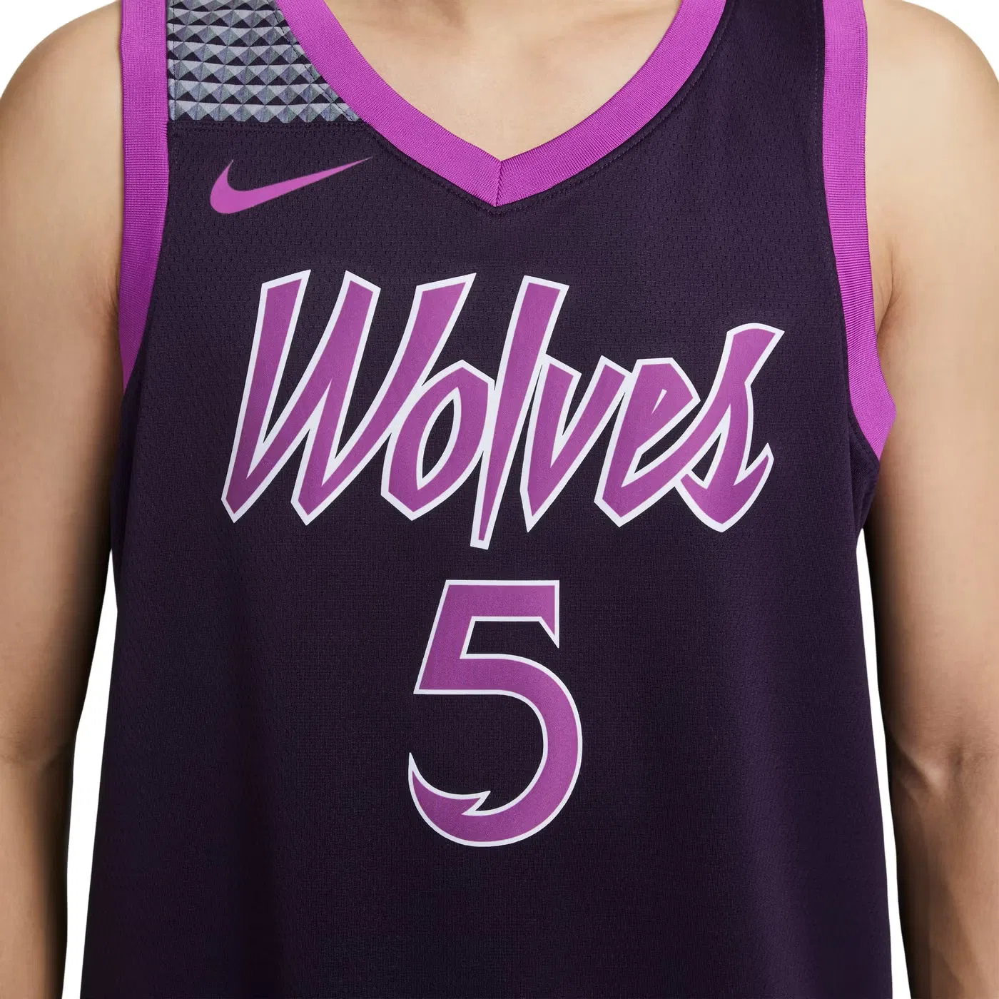 Джерси с принтом Anthony Edwards Minnesota Timberwolves City Edition Swingman Nike, фиолетовый — фото 3