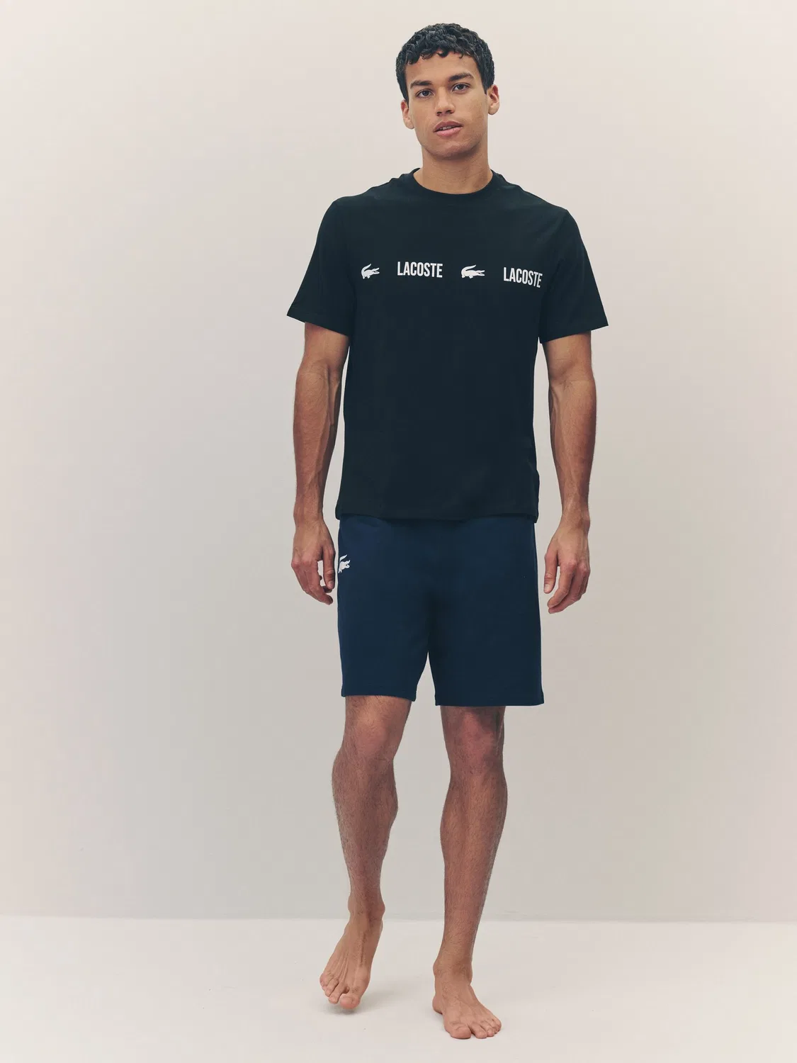 Шорты флисовые Lacoste Blue, синие — фото 4