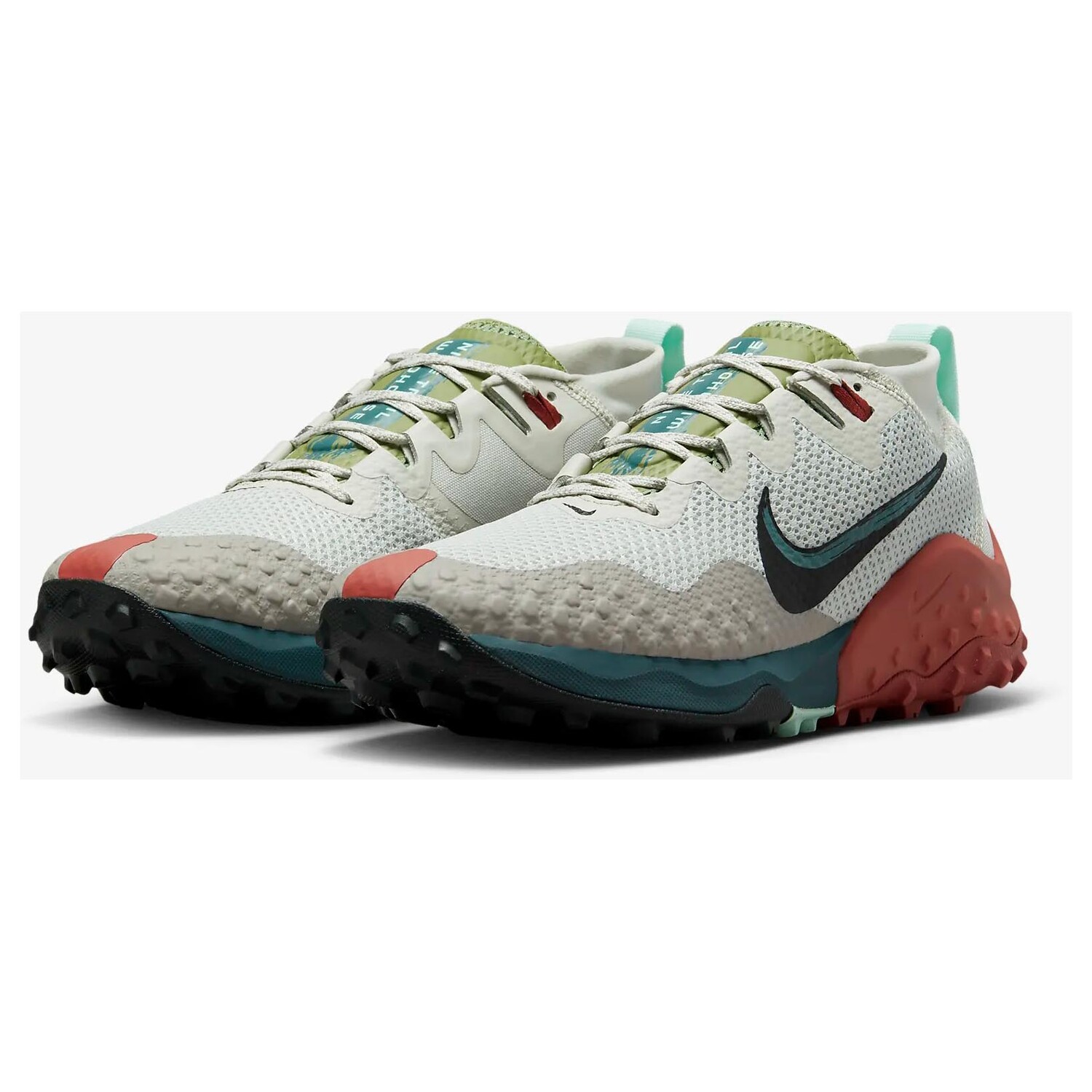 Кроссовки Nike Wildhorse 7, слоновая кость/зеленый — фото 3