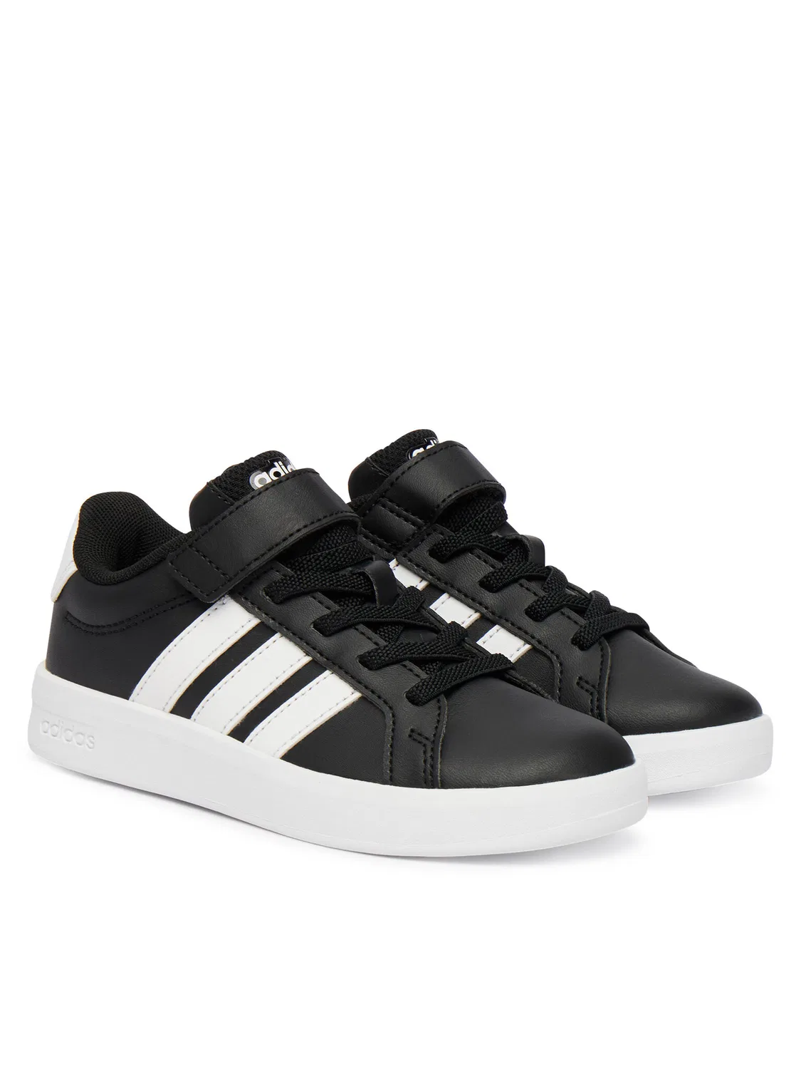 Кроссовки для мальчика Grand Court Shoes Children Adidas, черный — фото 2