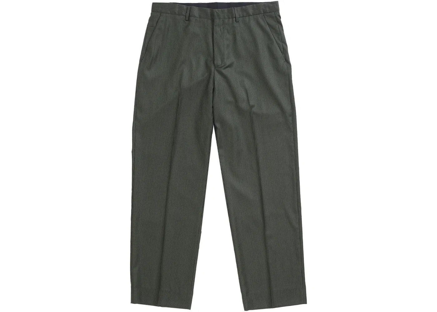 Мужские брюки в полоску Supreme Striped Wool Trouser, цвет Green Stripe