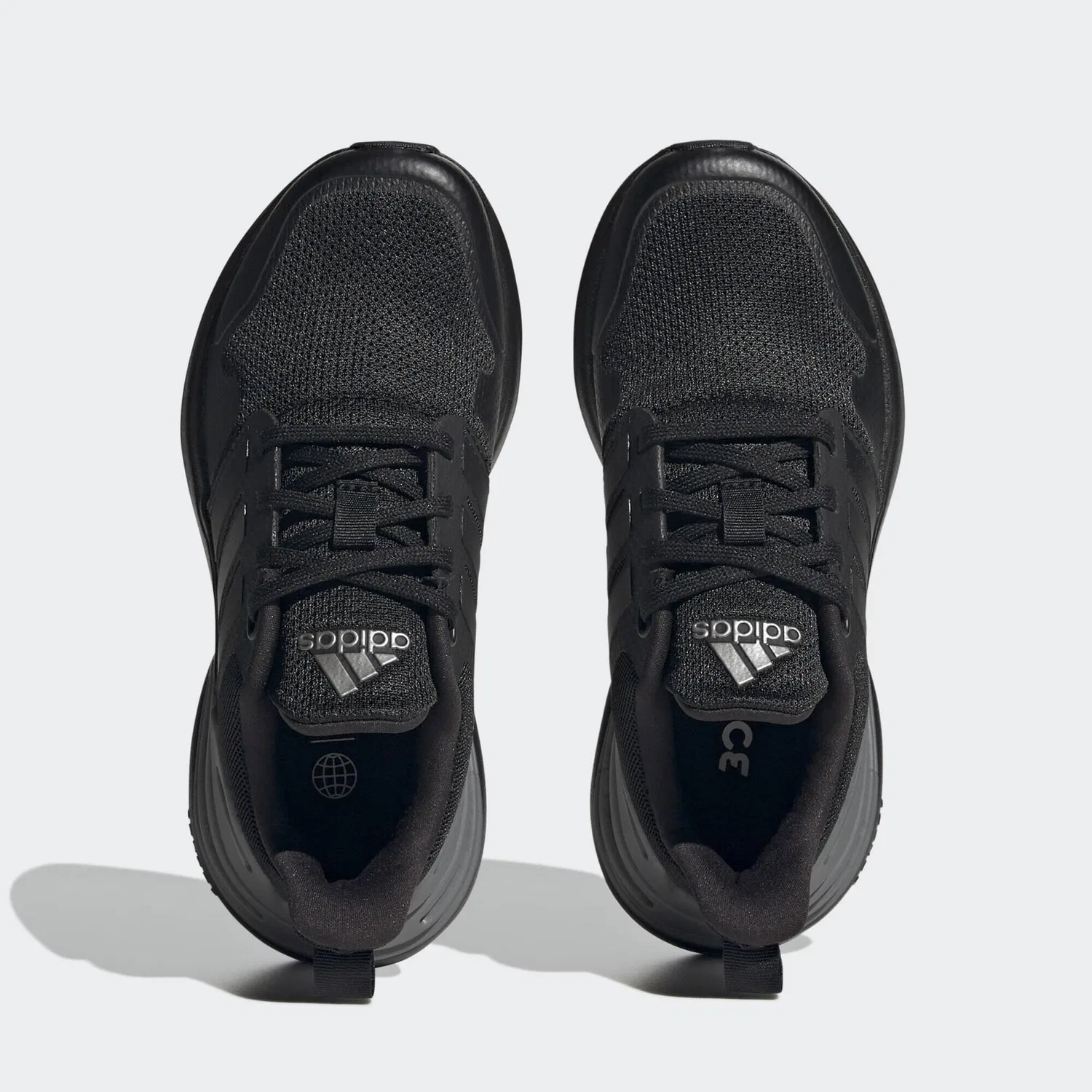 Детские кроссовки с шнуровкой RapidaSport Bounce Lace Adidas, Schwarz Grau — фото 3