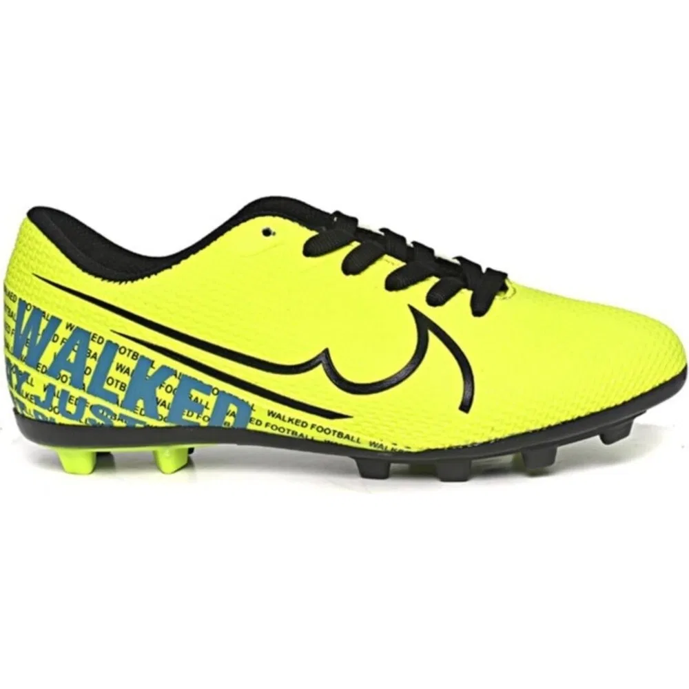 Детские футбольные бутсы для мальчиков с шипами, Yellow Black, 433 Walked Mugees