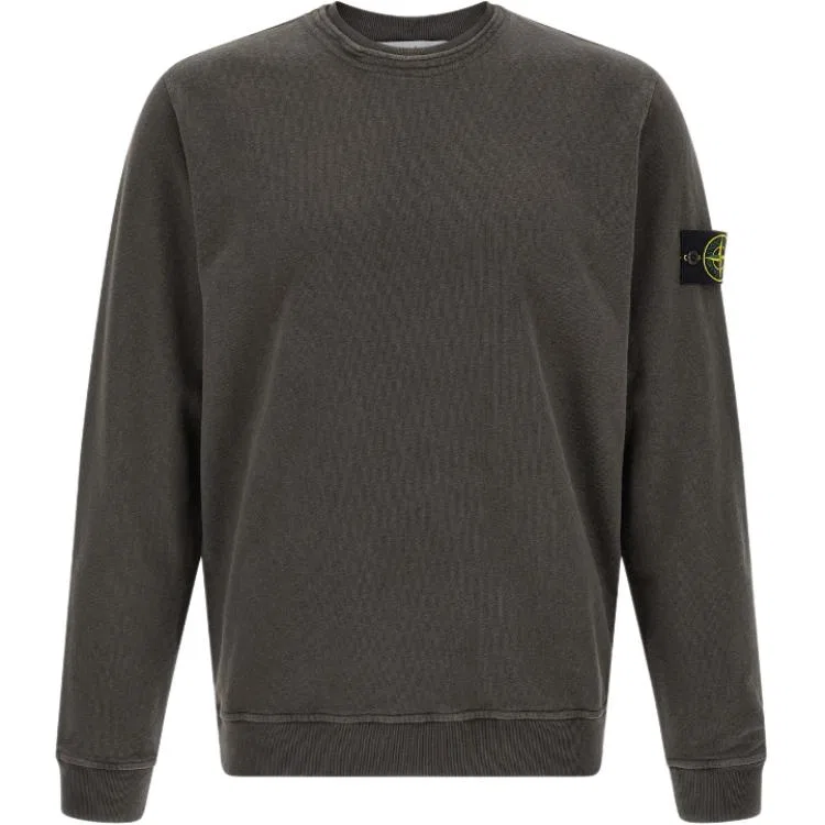 Свитшот с логотипом, оверсайз, STONE ISLAND, Gray