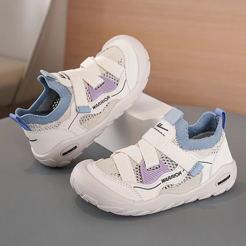 Детские кеды с защитой от истирания, Synthetic Leather, Textile Abrasion Resistant, Lightweight Cushioning, Slip Resistant, Anti Kick Low top, WARRIOR — фото 4