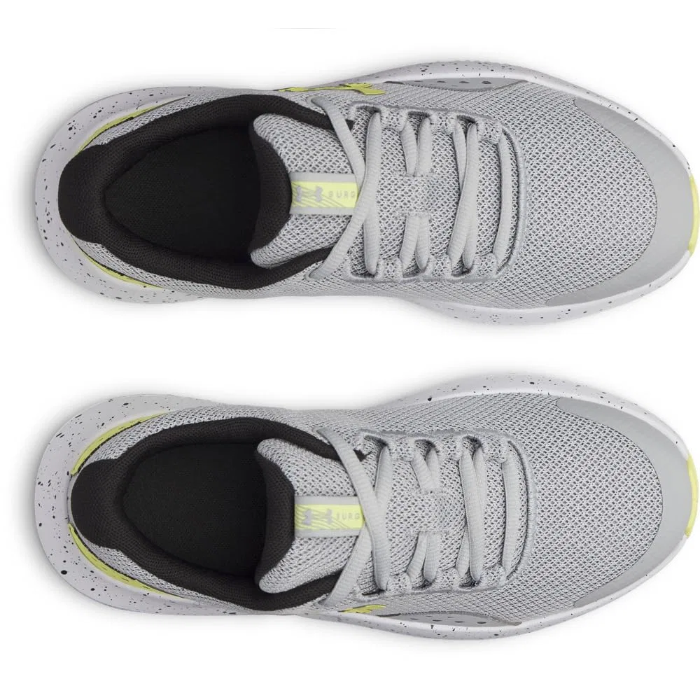 Детские беговые кроссовки для девочек легкие Grade School Surge 4 Under Armour, Black Purple Yellow Reflective — фото 4