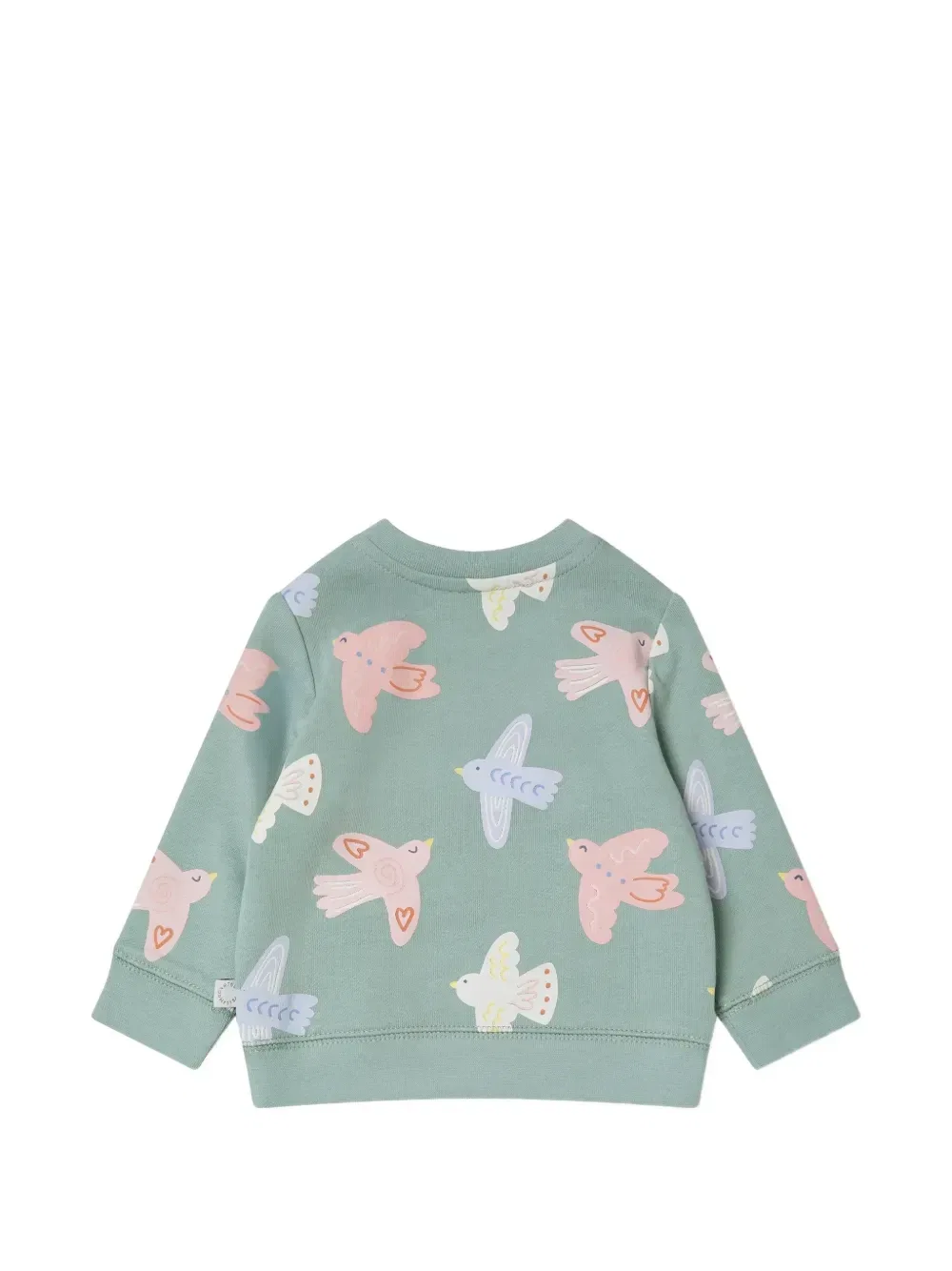Толстовка с принтом голубя Stella McCartney Kids, зеленый — фото 2