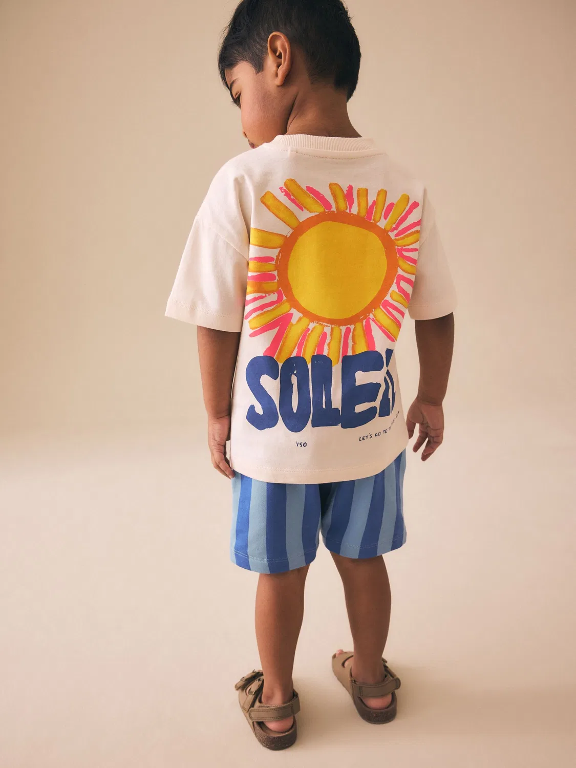 Комплект из футболки и шорт с принтом Next, Ecru Soleil Sun — фото 2