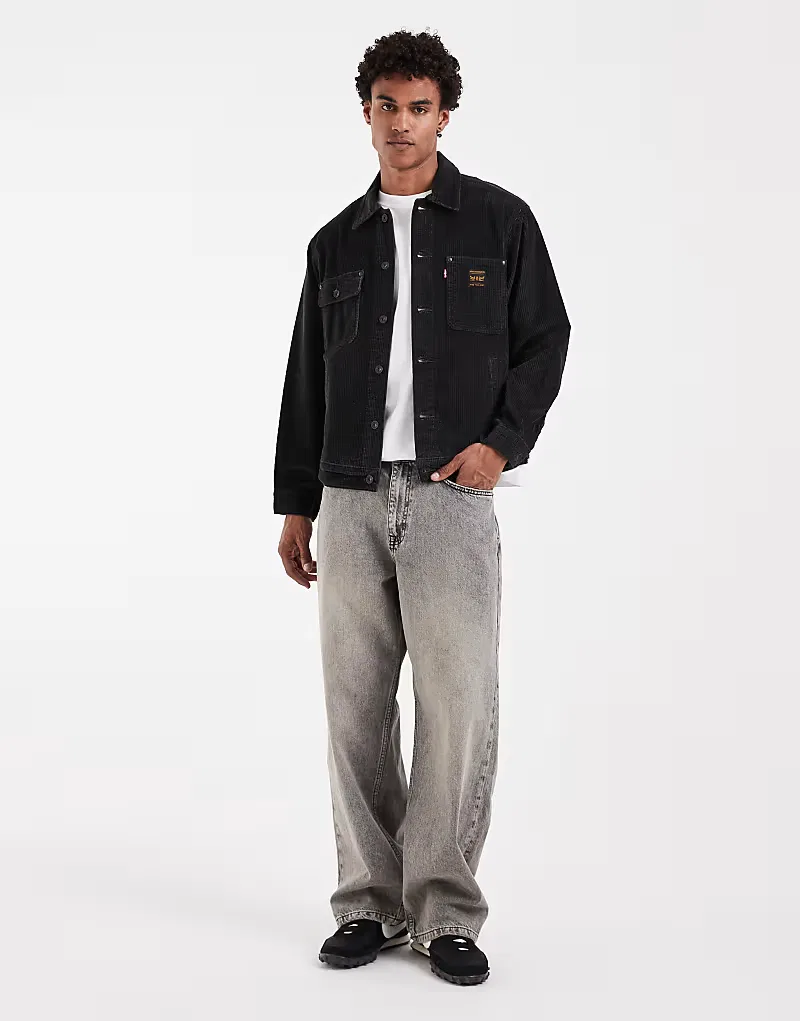 Куртка-тракер Levi's Workwear Berkley из вельвета с карманами, черный — фото 2