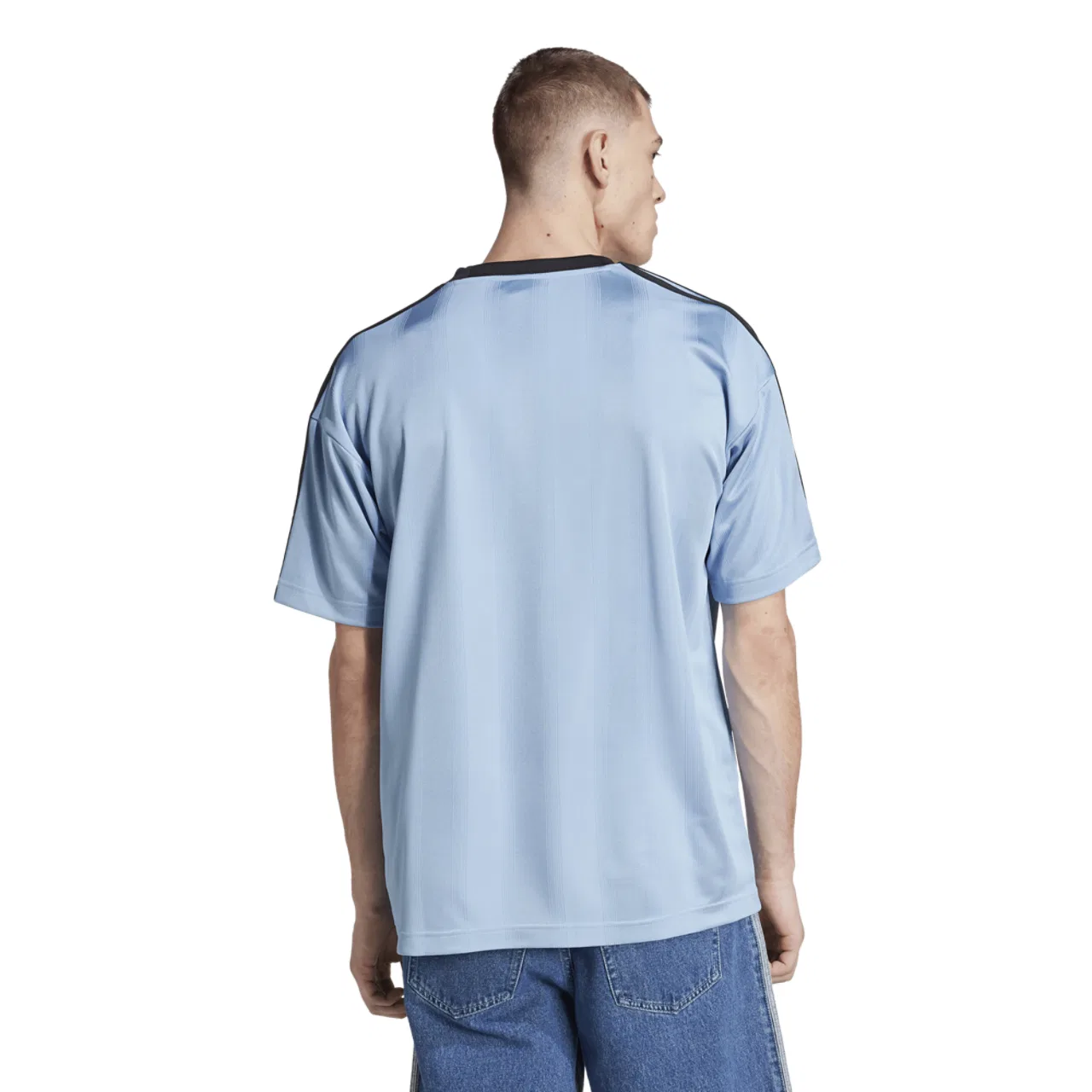 Мужская джерси Jacquard Adidas, цвет Black/Ash Blue — фото 2