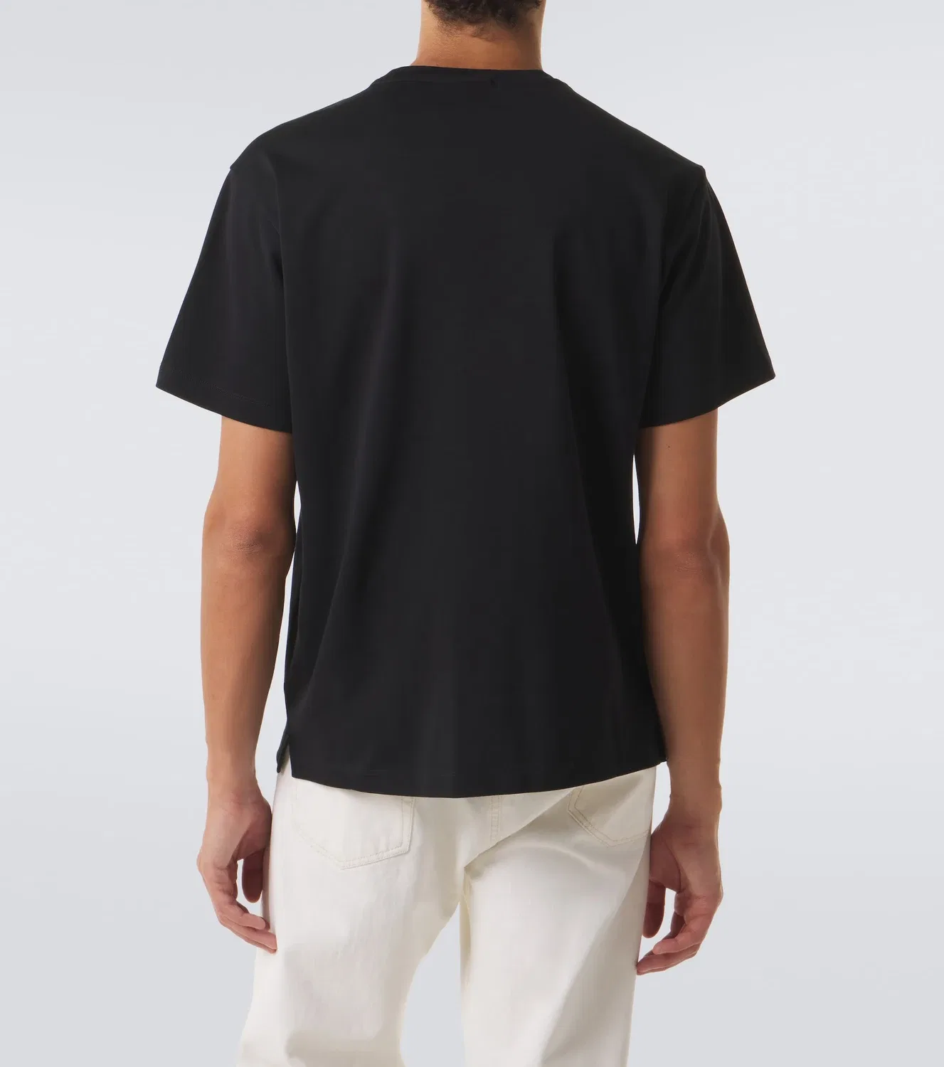 Футболка из хлопкового джерси с логотипом Prada, черный — фото 4