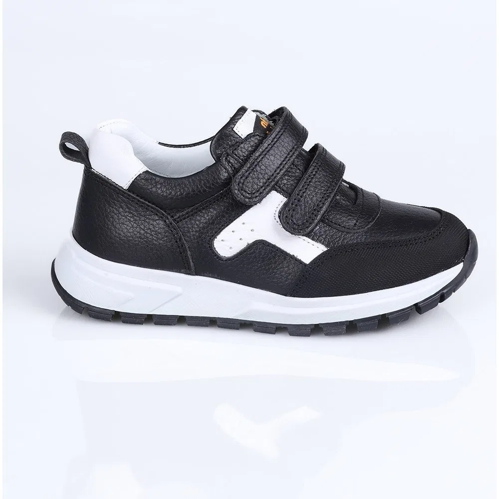 Детские спортивные кроссовки кожаные с гибкой подошвой 2078 Deri Spor Ayakkabı, P. Siyah World Kids