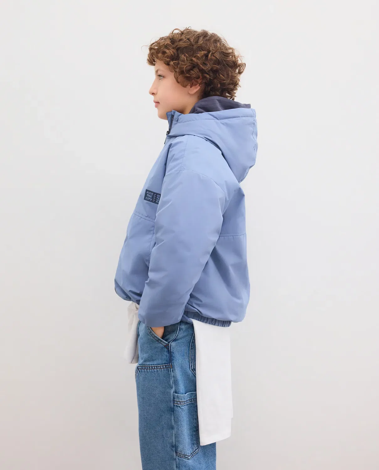 Детская куртка для мальчиков с капюшоном Kids El Corte Inglés, 400 Azul — фото 3