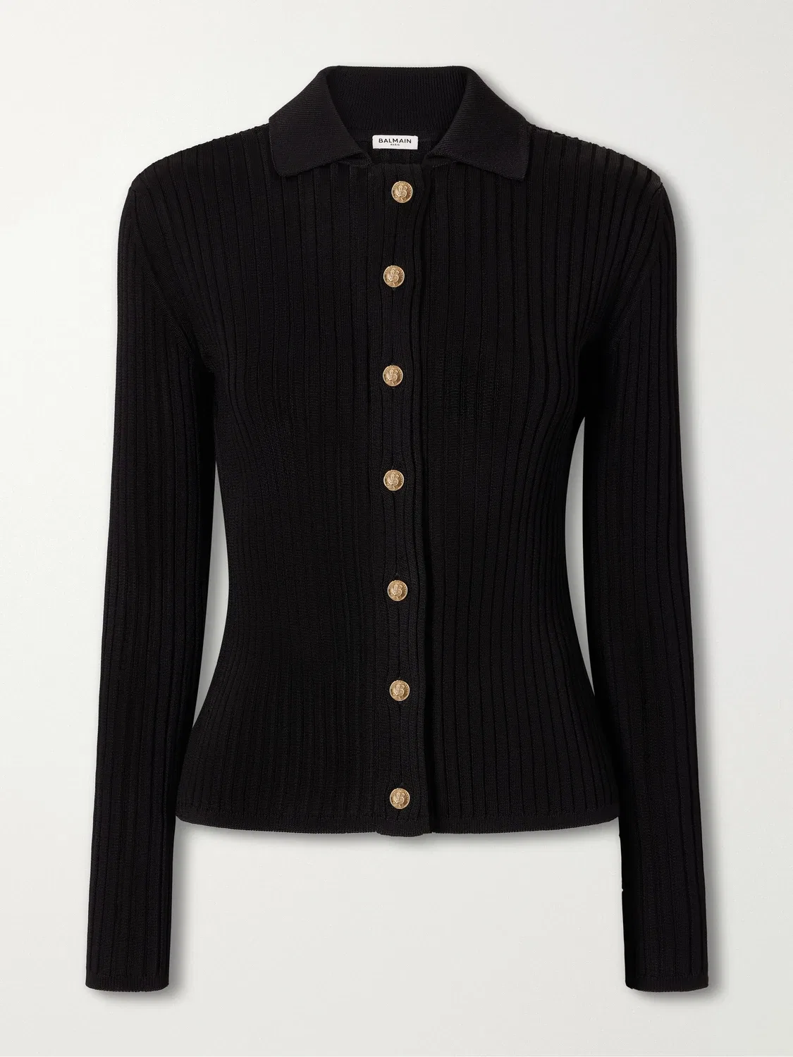 Поло с резинкой Balmain, черный
