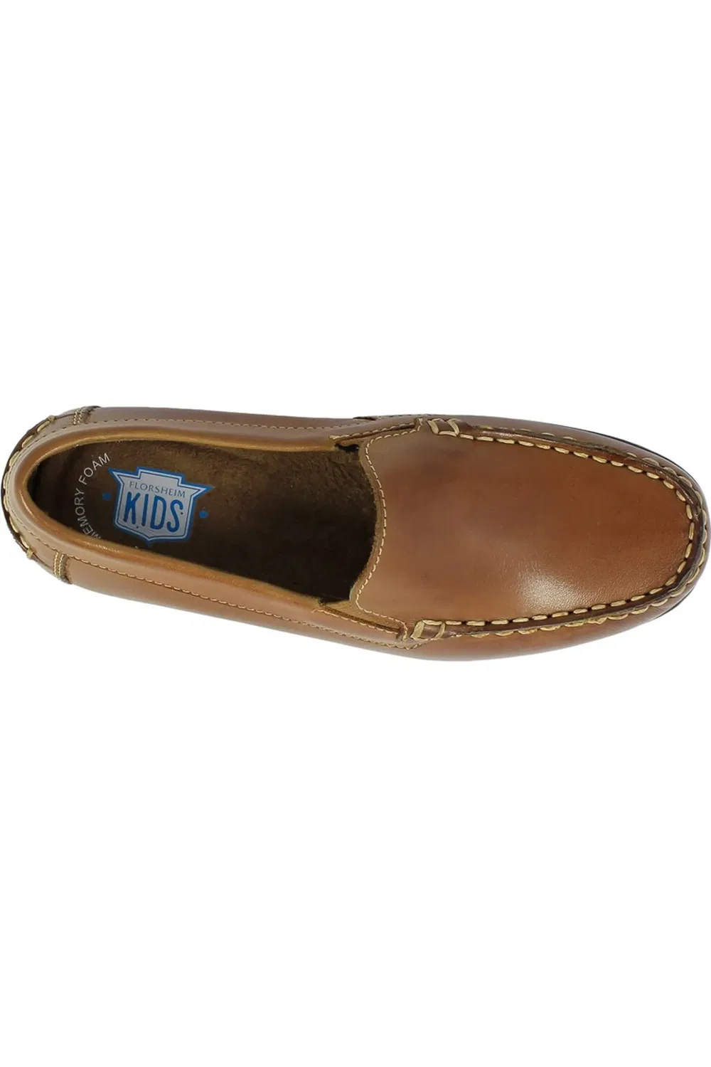 Детские туфли лоферы на плоской подошве Jasper Florsheim, Saddle Tan Leather — фото 4