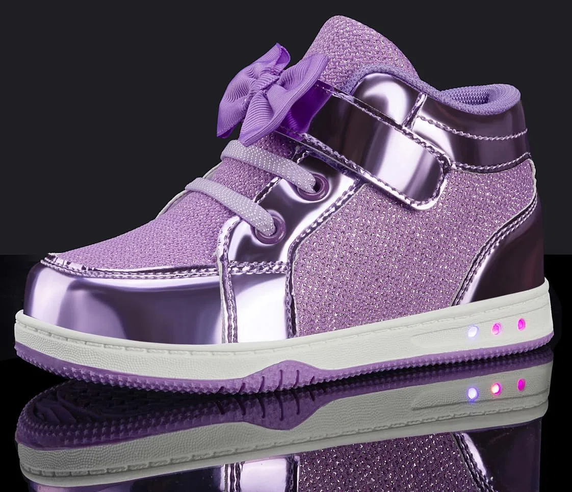 Детские кроссовки для девочек со светящейся подошвой SINOSKY, Mauve — фото 2