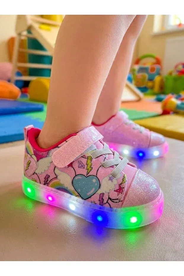 Детские туфли для девочек с животным принтом Surpie Shoes, Pink