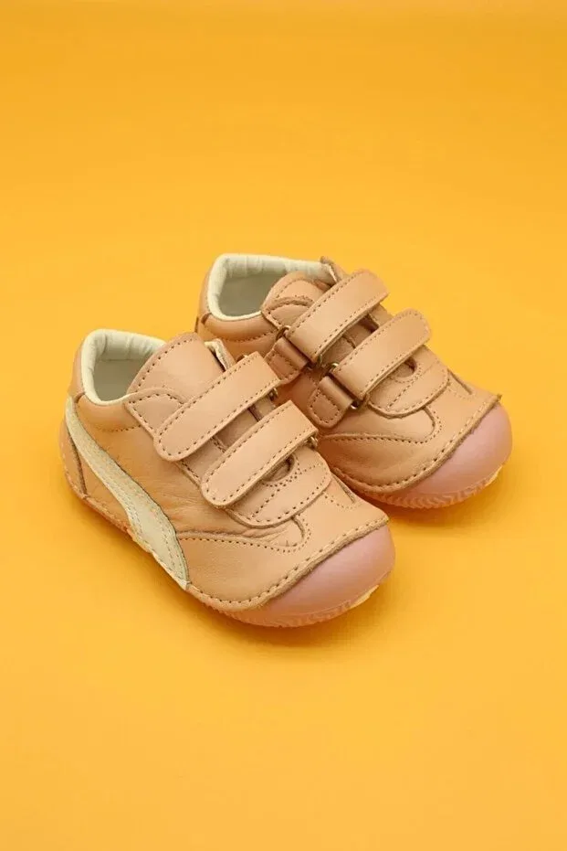 Детские ботинки для мальчиков или девочек кожаные с принтом Real Leather First Step Baby Shoes Joy Colours, Multicolor
