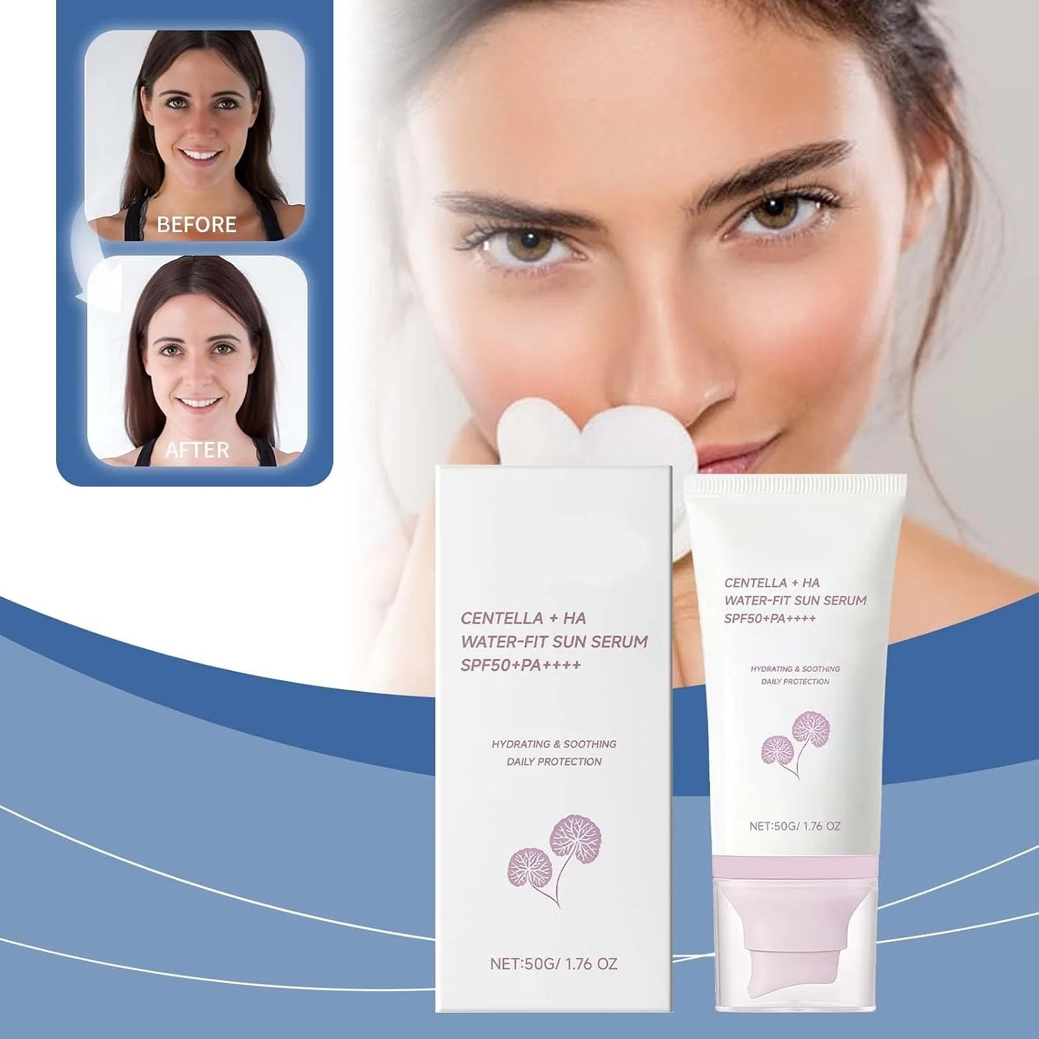 Солнцезащитный крем для лица Auriskin SPF50 PA++++, 50 мл — фото 2